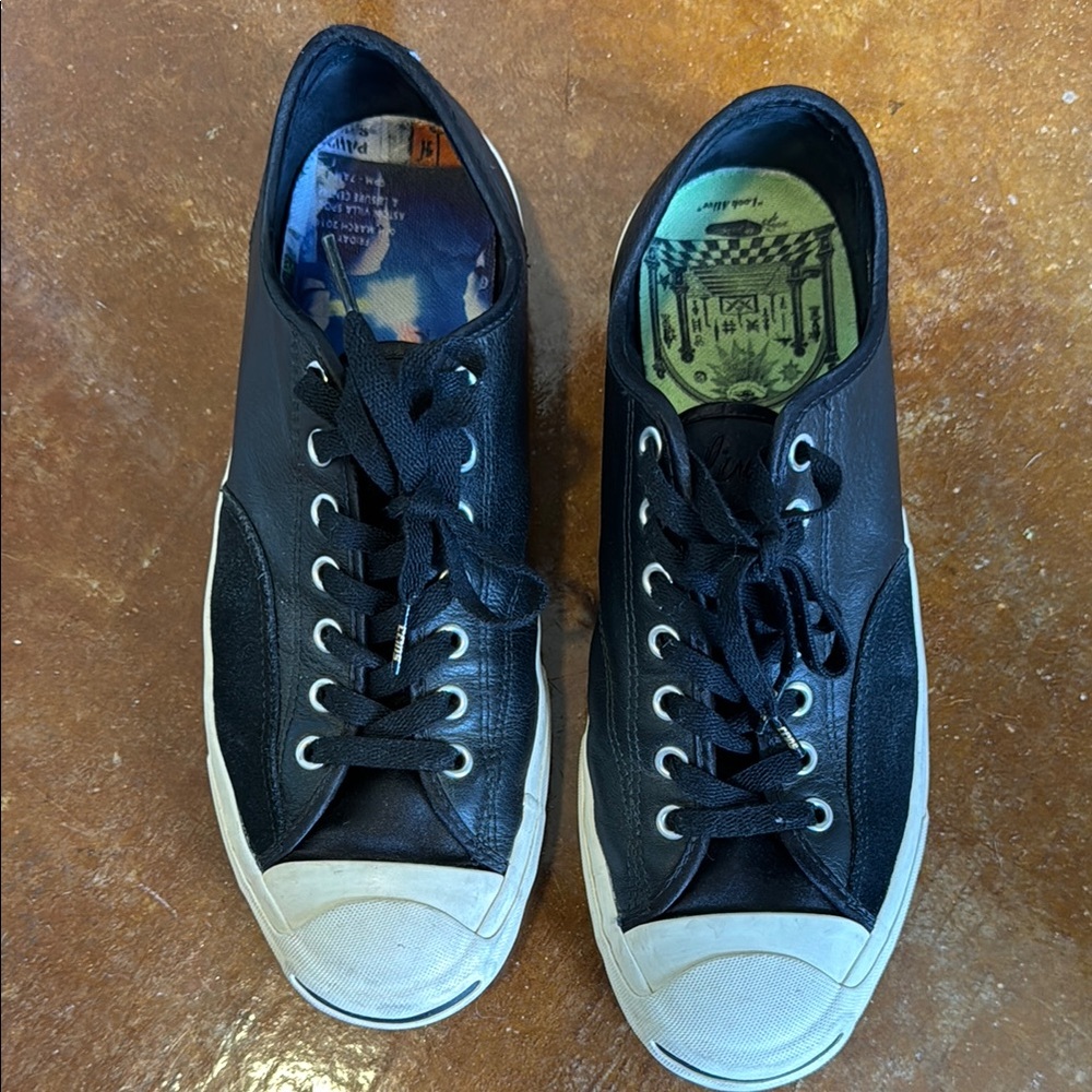 Converse Black and White Jack Purcell skate collab w/ Jenkem